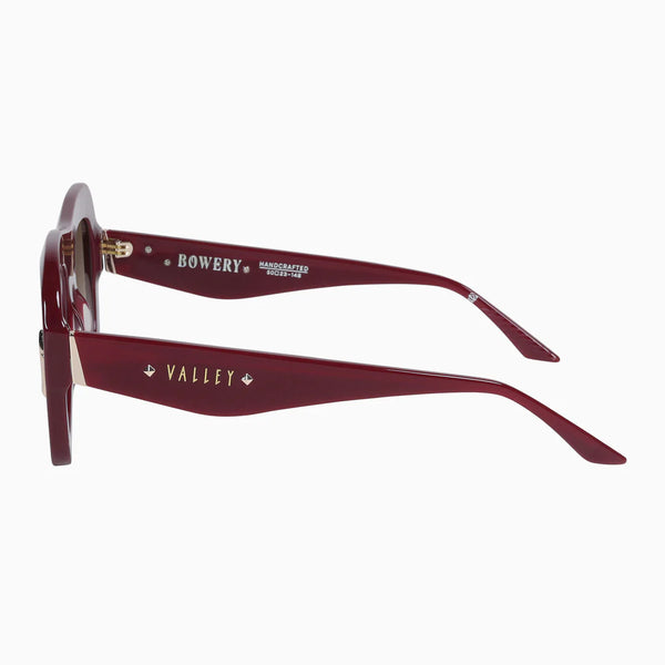 Bowery Sunglasses BURGUNDY GOLD METAL / BROWN GRADIENT LENS