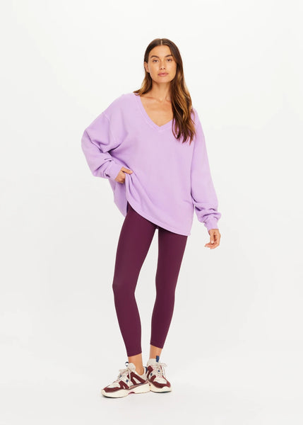 Soul Lou V Neck Sweater VIOLET