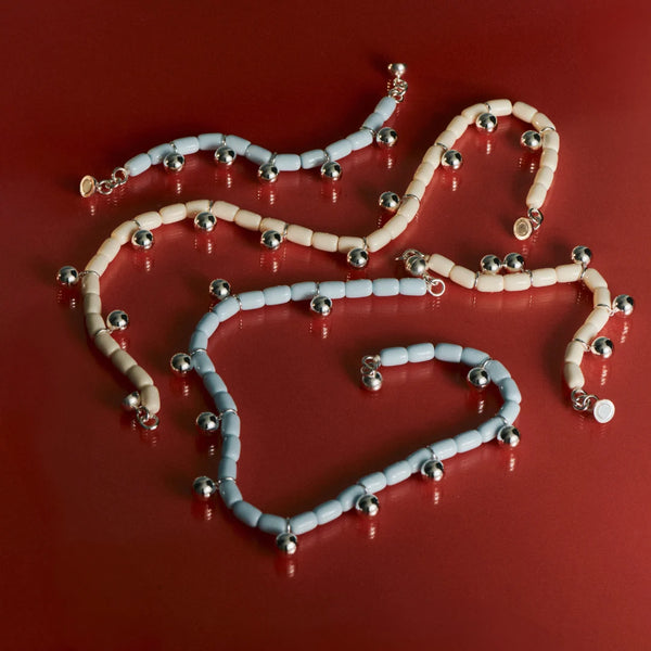 Resin Bracelet IVORY/SILVER
