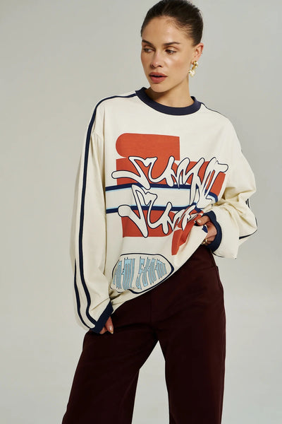 Bleu 55 LS Tee VINTAGE WHITE