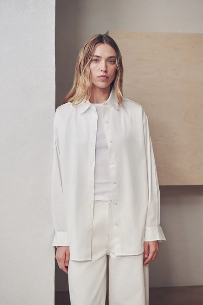 Micha Poplin L/S Shirt WHITE
