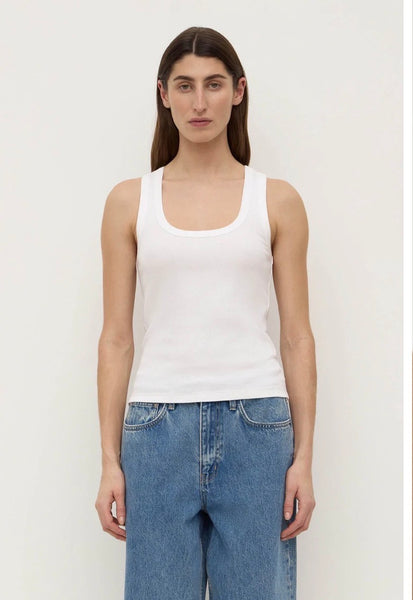 Robyn Scoop Rib WHITE