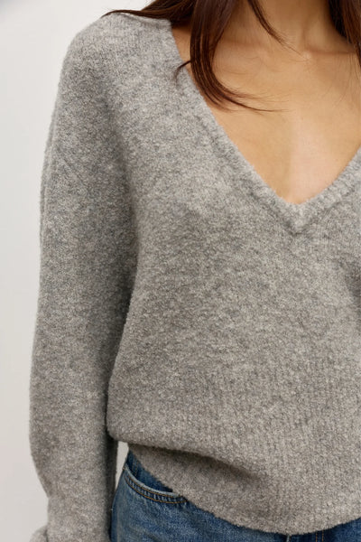 Sonia V Neck LIGHT GREY
