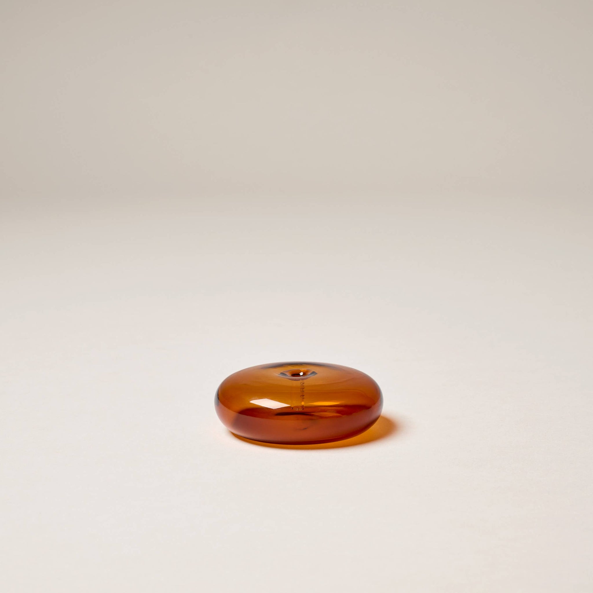 Glass Vessel Incense Holder - Amber