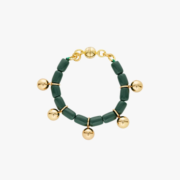 Resin Bracelet FOREST GREEN/GOLD