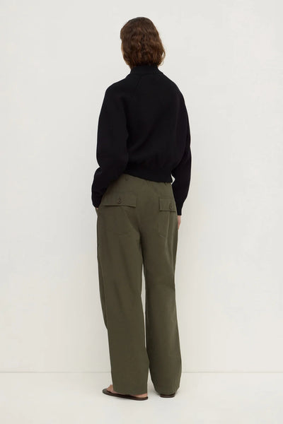 Gigi Cotton Utility Pant DARK MILITARY