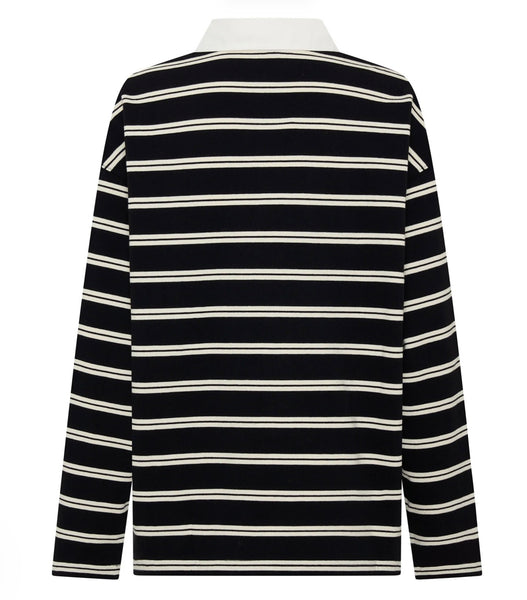 Dylan Rugby Polo BLACK/WHITE STRIPE