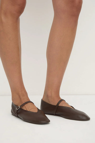 Millie Leather Ballet Flat BIRCH