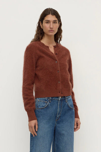 Carina Merino Wool Cardigan BURNT AMBER