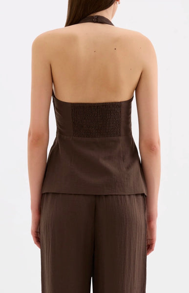 Juno Halter Top CHOCOLATE