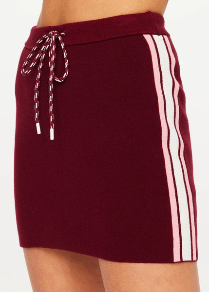 Zelma Knit Mini Skirt BORDEAUX