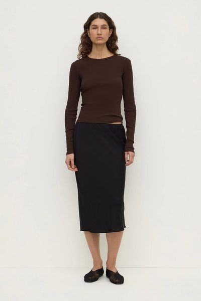 Amaris Silk Skirt BLACK
