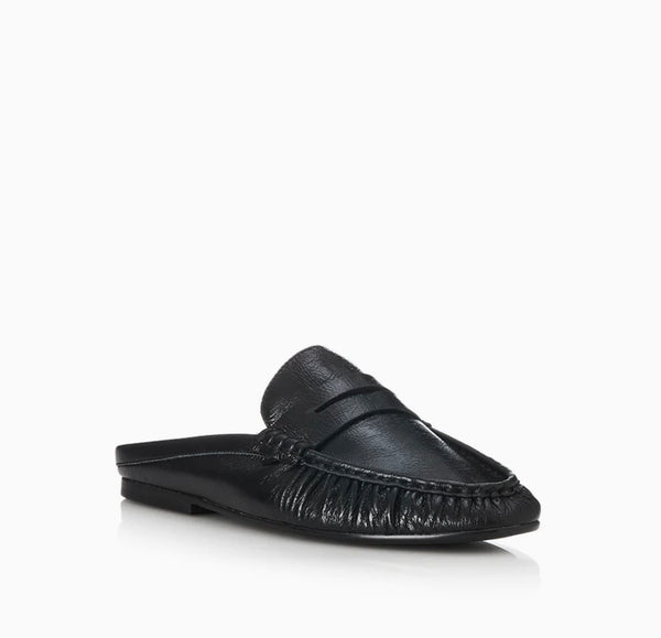Ivy BLACK OILY CRINKLE LEATHER