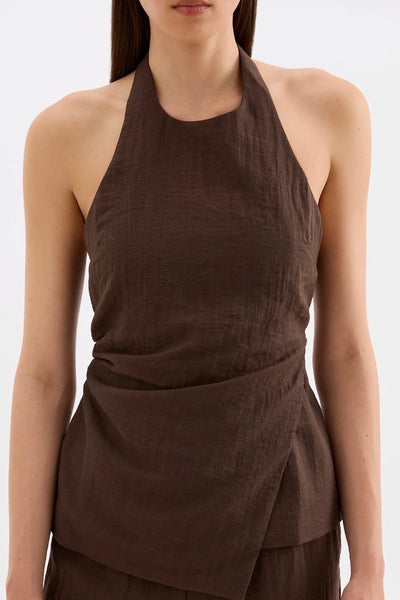 Juno Halter Top CHOCOLATE