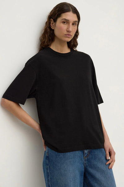 Kira Cotton Hemp Tee BLACK