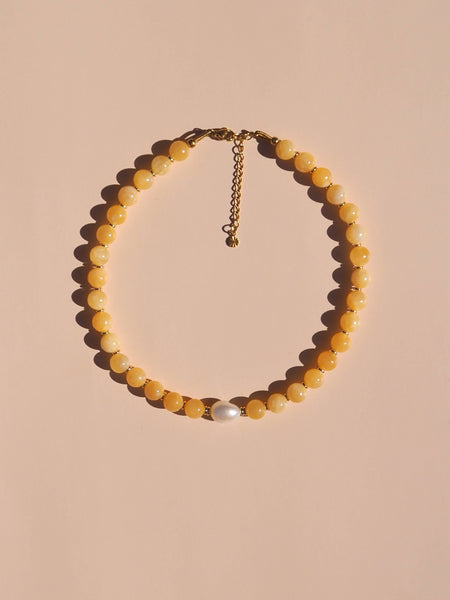Freshwater Pearl LEMONE YELLOW/ 18K GOLD PLATED