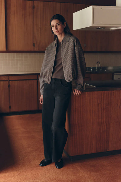 Solana Wool Jacket BROWN/BLACK CHECK