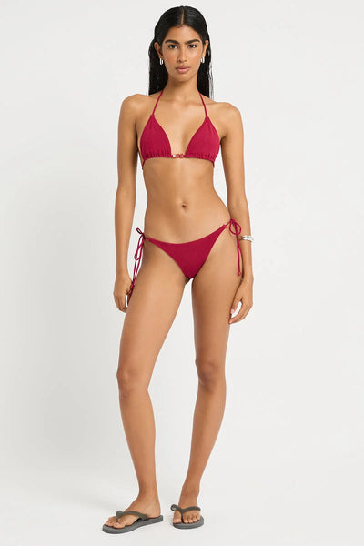 Beaded Ingrid Tri Top WINE