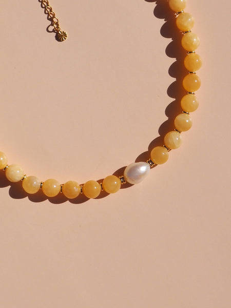 Freshwater Pearl LEMONE YELLOW/ 18K GOLD PLATED