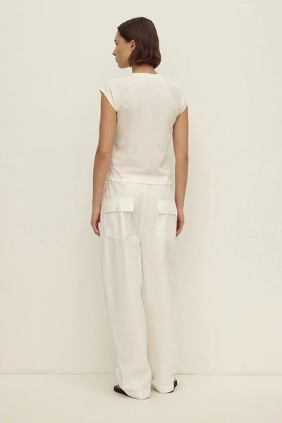 Gigi Cotton Utility Pant WHITE