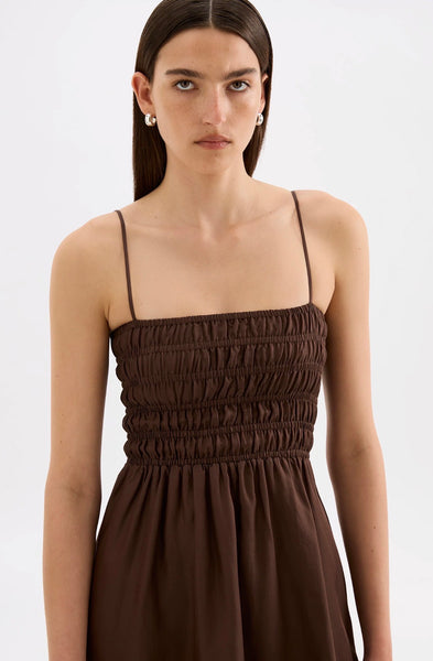 Jaslynn Tencel Mini Dress CHOCOLATE