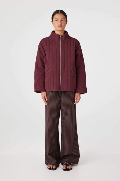Tessa Quilted Jacket MERLOT