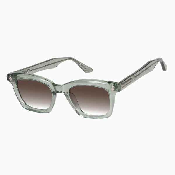 Hutch TRANSPARENT SAGE w. MATTE SILVER METAL / BROWN LENS
