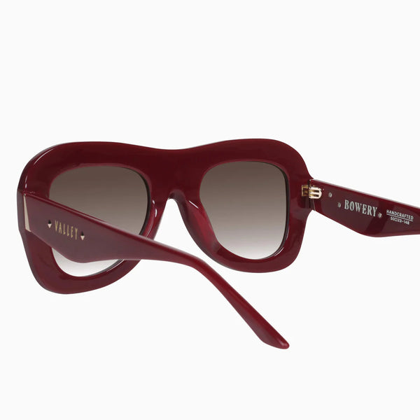 Bowery Sunglasses BURGUNDY GOLD METAL / BROWN GRADIENT LENS