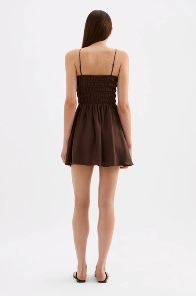Jaslynn Tencel Mini Dress CHOCOLATE