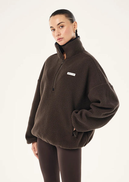 Rotate Quarter Zip COFFEE