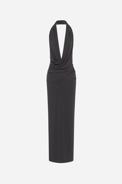 The Cabana Cupro Dress BLACK