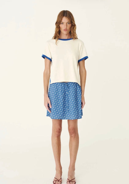 Frankie Silk Mini Skirt CORNFLOWER