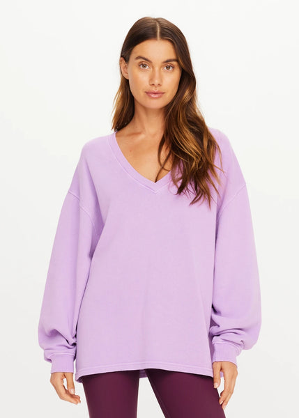 Soul Lou V Neck Sweater VIOLET