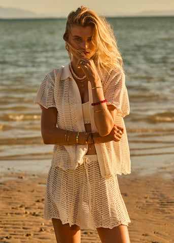 Agni Amayah Knit Shirt CREME