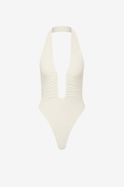 The Jennifer Cupro Bodysuit IVORY