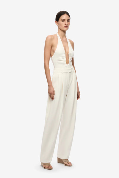 The Jennifer Cupro Bodysuit IVORY