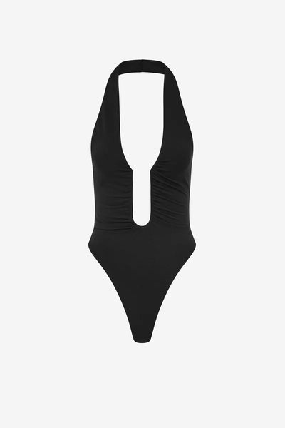 The Jennifer Cupro Bodysuit BLACK