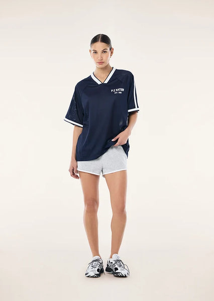 Phantom Mesh Jersey Tee NAVY/WHITE