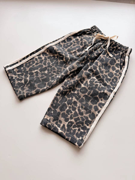 Little Cub Denim Track Pants LEOPARD RACER