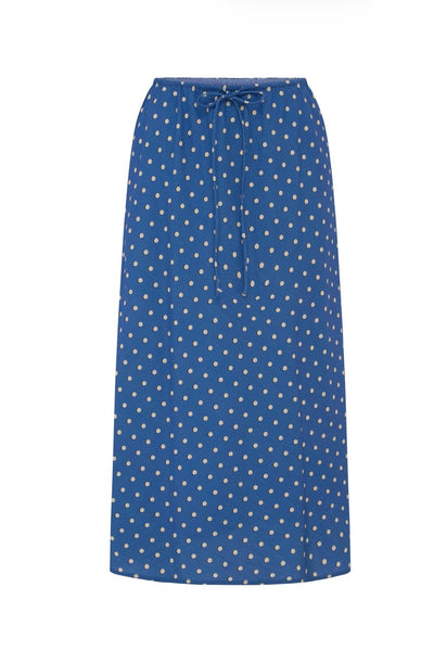 Frannie Silk Midi Skirt CORNFLOWER