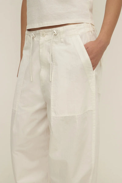 Gigi Cotton Utility Pant WHITE