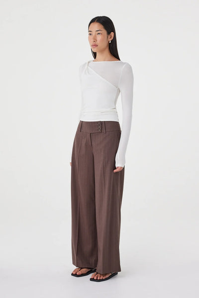 Mabel Long Sleeve Twist Top CREAM