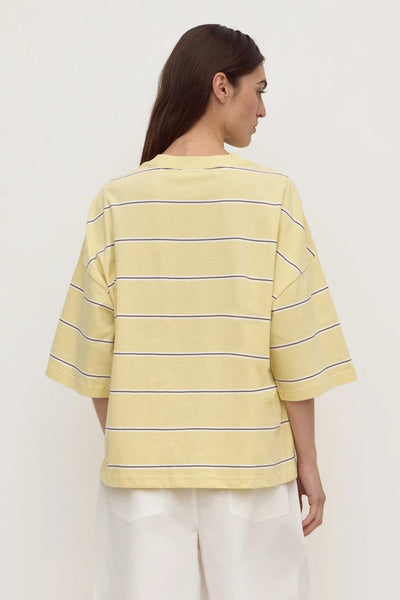 Nora Cotton Stripe Oversized Tee RIND STRIPE
