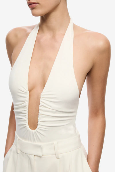 The Jennifer Cupro Bodysuit IVORY