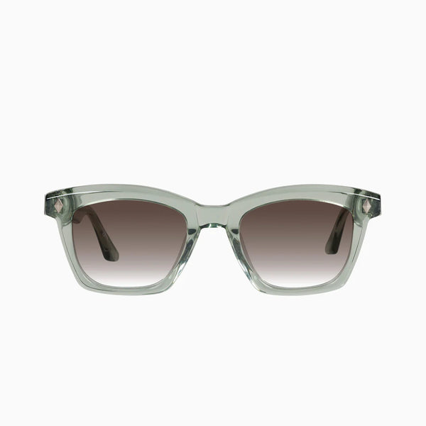 Hutch TRANSPARENT SAGE w. MATTE SILVER METAL / BROWN LENS