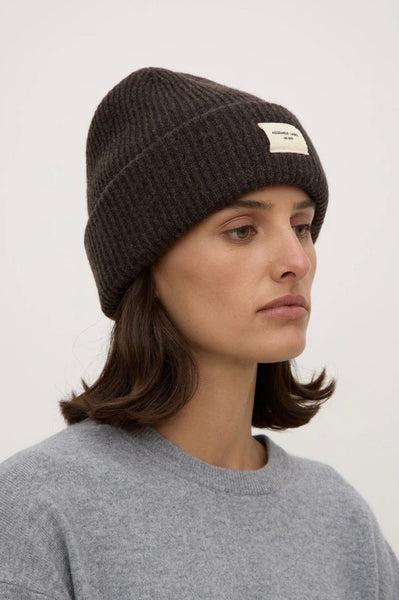 Wool Rib Beanie GANACHE