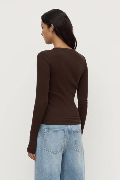 Zali Long Sleeve Tee GANACHE