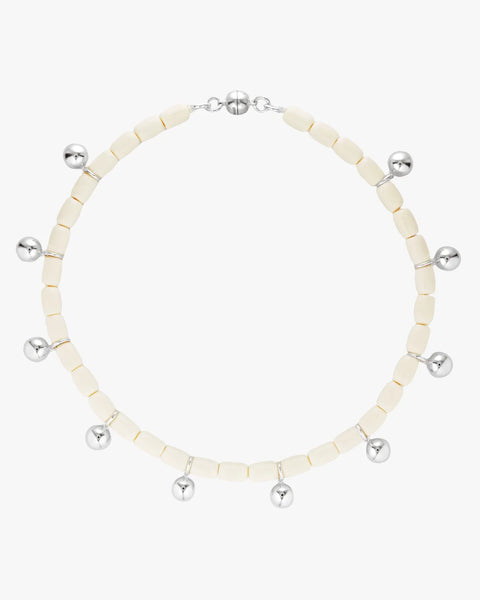 Resin Necklace IVORY/SILVER