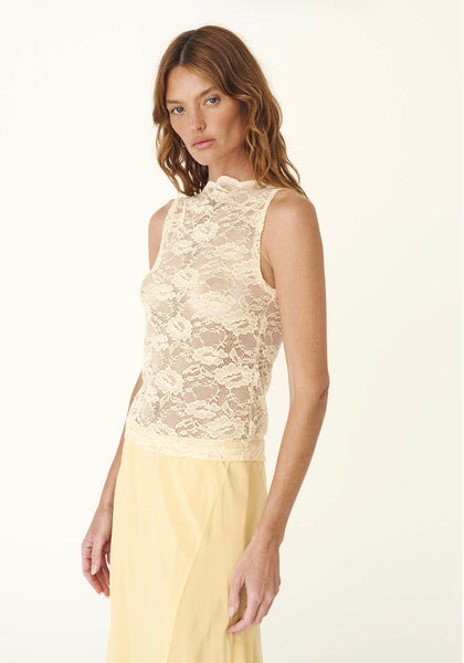 Tonya Rose Lace Tank BUTTER CREME