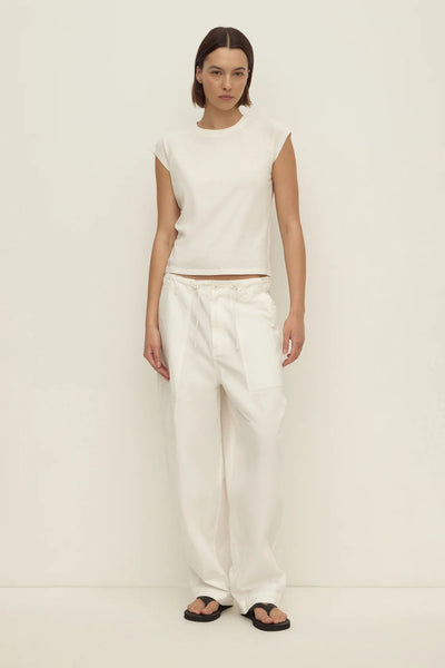 Gigi Cotton Utility Pant WHITE